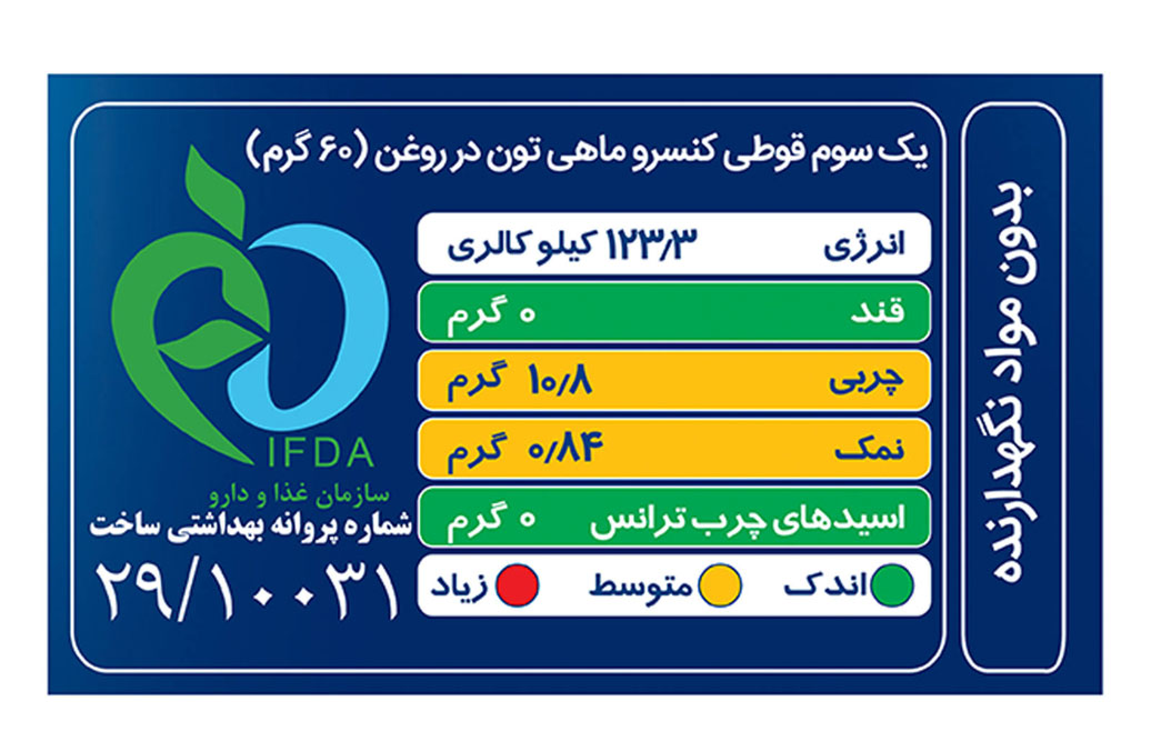 کنسرو ماهی تن در روغن تحفه