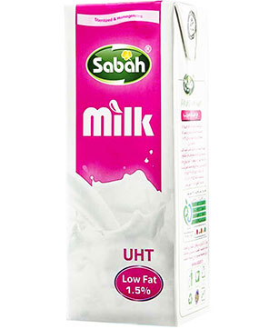 شیر استریل 1.5% چربی صباح 1 لیتری