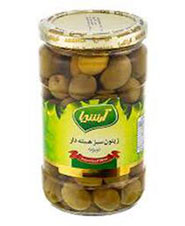 زیتون سبز هسته دار فراوری معمولی شیشه آرشیا 660گرمی