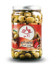 زيتون شور بدون هسته کم نمک 700 گرمي OAB