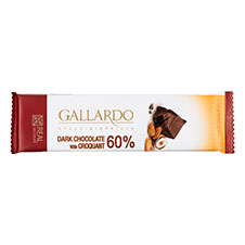شکلات تلخ 60% با کروکانت گلاردو 23 گرمی