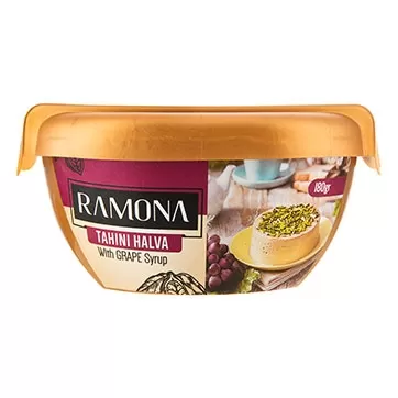 حلوا ارده شمری با شیره انگور رامونا 180 گرمی