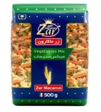 ماکارونی فرمی میکس سبزیجات زر ماکارون ۵۰۰ گرمی