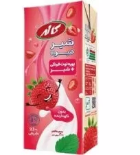 شیر توت فرنگی کم چرب غنی شده کاله ۲۰۰ میلی لیتری
