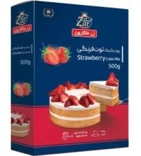 پودر کیک با طعم توت فرنگی زر ماکارون ۵۰۰ گرمی