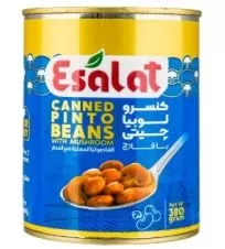 کنسرو لوبیا چیتی با قارچ اصالت ۳۸۰ گرمی