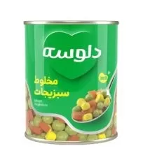 کنسرو مخلوط سبزیجات دلوسه ۴۰۰ گرمی