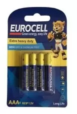 باتری کربن زینک قلمی کارتی یوروسل 4 عددی 