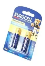 باتری کربن زینک نیم قلمی کارتی یوروسل 2 عددی 