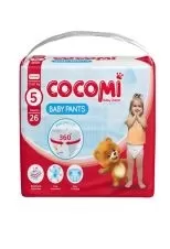 پوشک کودک شورتی سایز 5 خیلی بزرگ 13-20 کیلو کوکومی 26 عددی