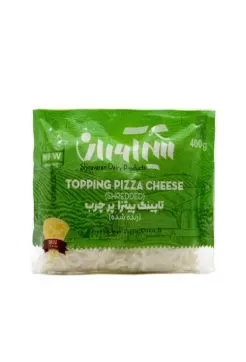 پنیر پیتزا رنده شده تاپینگ پرچرب شیرآوران 400 گرمی