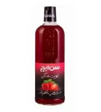 شربت با طعم توت فرنگی سن ایچ شیشه ۱.۱ لیتری