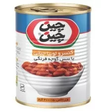 کنسرو لوبیا چیتی با سس گوجه فرنگی چین چین ۳۸۰ گرمی