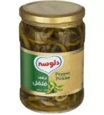 ترشی فلفل سوزنی سبز دلوسه ۴۵۰ گرمی