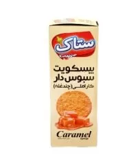 بیسکویت چند غله سبوسدار با طعم کارامل ۳۰۰ گرمی