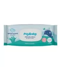 دستمال مرطوب کودک حاوی آلوئه ورا مای بیبی ۷۰ عددی