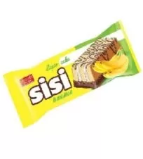 کیک اسفنجی سه لایه با طعم موز و تزئین فرآورده کاکائویی ۵۵ گرمی