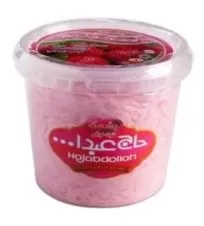 پشمک الیافی با طعم توت فرنگی حاج عبدالله ظرفی ۳۰۰ گرمی
