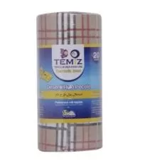 دستمال پاک کننده شیشه و سطوح قابل شستشو ابعاد ۲۷ * ۲۷ سانتی متر تمیز ۲۰ عددی