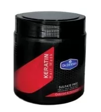 ماسک مو داخل حمام مناسب موهای آسیب دیده و رنگ شده حاوی کراتین دکتر درما ۵۰۰ میلی لیتری
