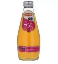 نوشیدنی گیاهی گلاب و زعفران شیررضا شیشه ۲۰۰ میلی لیتری