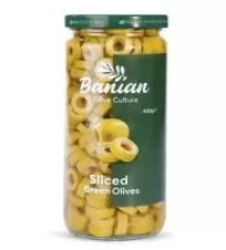 زیتون سبز اسلایس بانیان ۴۶۰ گرمی