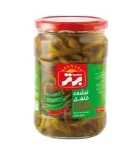 ترشی فلفل سبز برتر شیشه ۶۷۰ گرمی