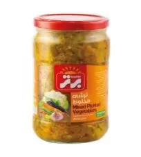 ترشی مخلوط ساده برتر شیشه ۶۷۰ گرمی