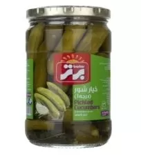خیارشور معمولی شیشه برتر ۶۷۰ گرمی