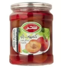 کمپوت آلو جنگلی قرمز سحر شیشه ۶۷۰ گرمی