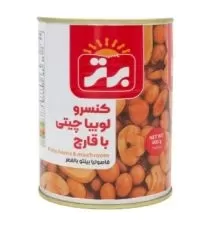 کنسرو لوبیا چیتی با قارچ برتر قوطی ۴۲۰ گرمی