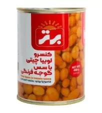 کنسرو لوبیا چیتی برتر قوطی ۴۲۰ گرمی