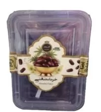 خرما مضافتی دو ردیف ظرف گل بخت ۴۵۰ گرمی