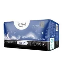 پنبه ریز نواربهداشتی بالدار پرومکس نازک شبانه با بسته بندی تکی سایز خیلی خیلی بزرگ ۱۳ عددی
