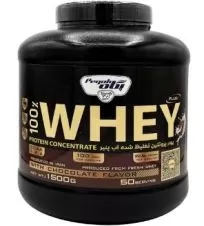 پودر پروتئین تغلیظ شده آب پنیرWHEY با طعم شکلات/بادام زمینی و شکلات پگاه ۱۵۰۰ گرمی