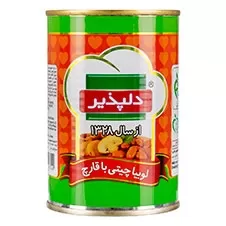 کنسرو لوبیا چیتی با قارچ دلپذیر 420 گرمی