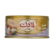 تن ماهی سیر و فلفل طلایی لادن 180گرمی