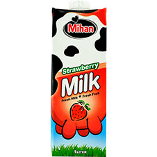 شیر توت فرنگی میهن 1000 میلی لیتری