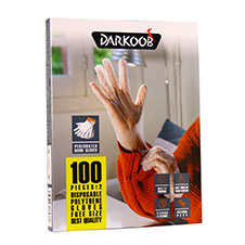 دستکش یکبار مصرف دارکوب 100 عددی